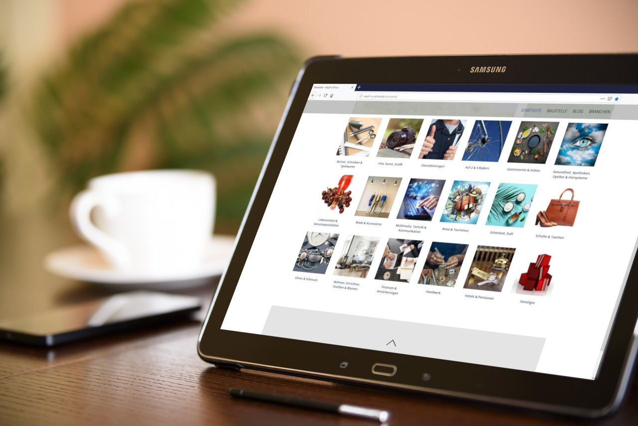 einkaufen pirna shoppen erlebnis tablet digitales schaufenster pexels pixabay